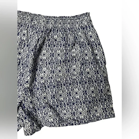 Briggs New York Size XL Women’s Shorts Linen Blend Pull-On Summer Blue White - Picture 7 of 16